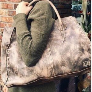 Bed Stu Rockaway large leather tote. Taupe. Still in package.